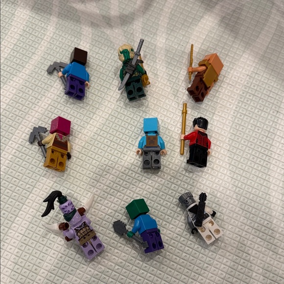 Lego Minifigure Set with Red, Blue, and Gold Accents - Picture 5 of 9